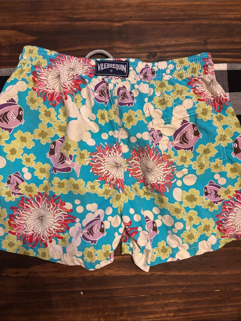 Vilebrequin Fish And Anenome Tropical Print Swim Trunks xl